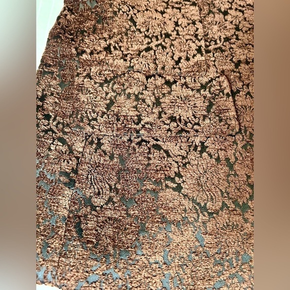 Jones NY Jacket Velvet Jacquard Damask Brown Black Formal Evening plus size 18W - Picture 12 of 16